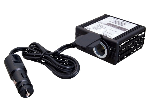 Spanningsconverter; aansluiting voor auto-aansteker x1; zwart Spanningsconverter; aansluiting voor auto-aansteker x1; zwart
